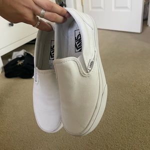 White Slip on Vans